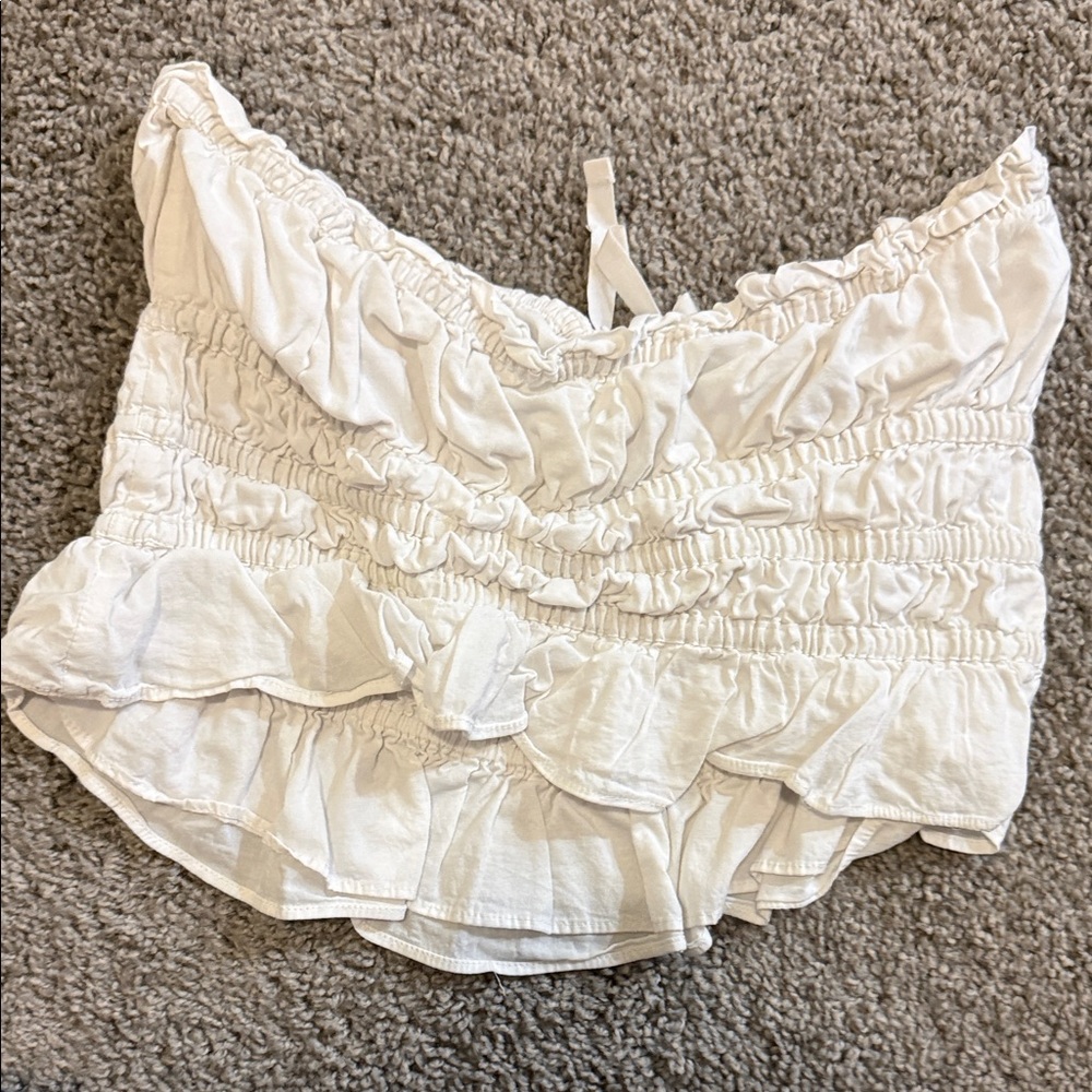 H&M Cream Ruffled Top - Picture 4 of 5